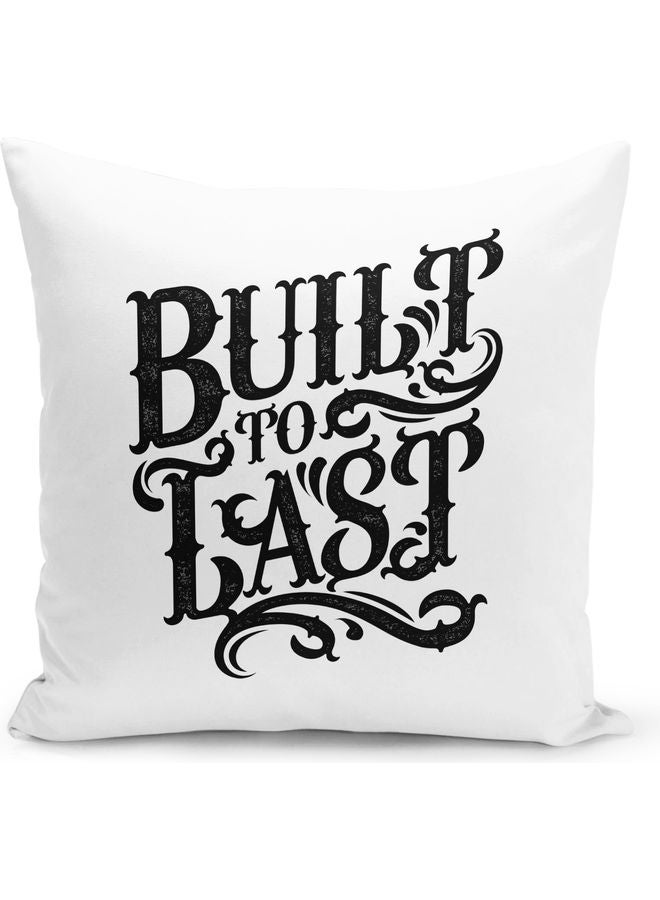 Built To Last Quote Decorative Pillow Multicolour - Image 1