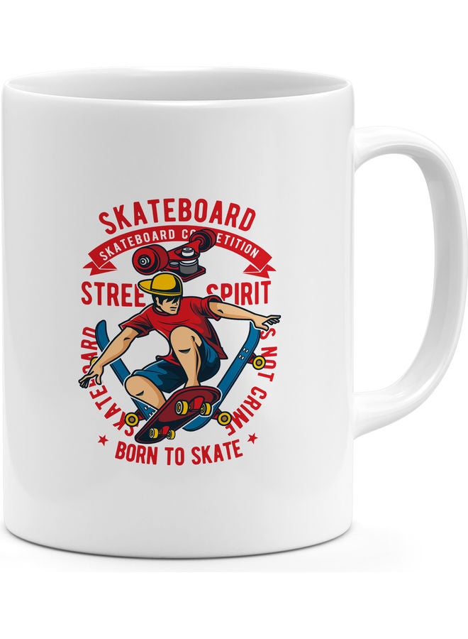 SkateBoard Fun Design Coffee Mug Multicolour - Image 1