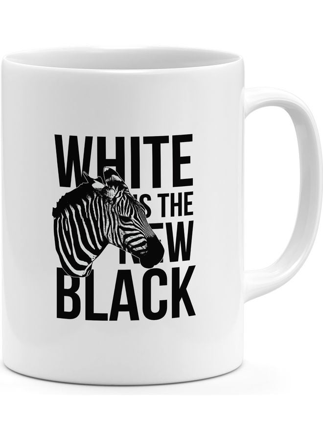 Zebra Print Coffee Mug White - Image 1