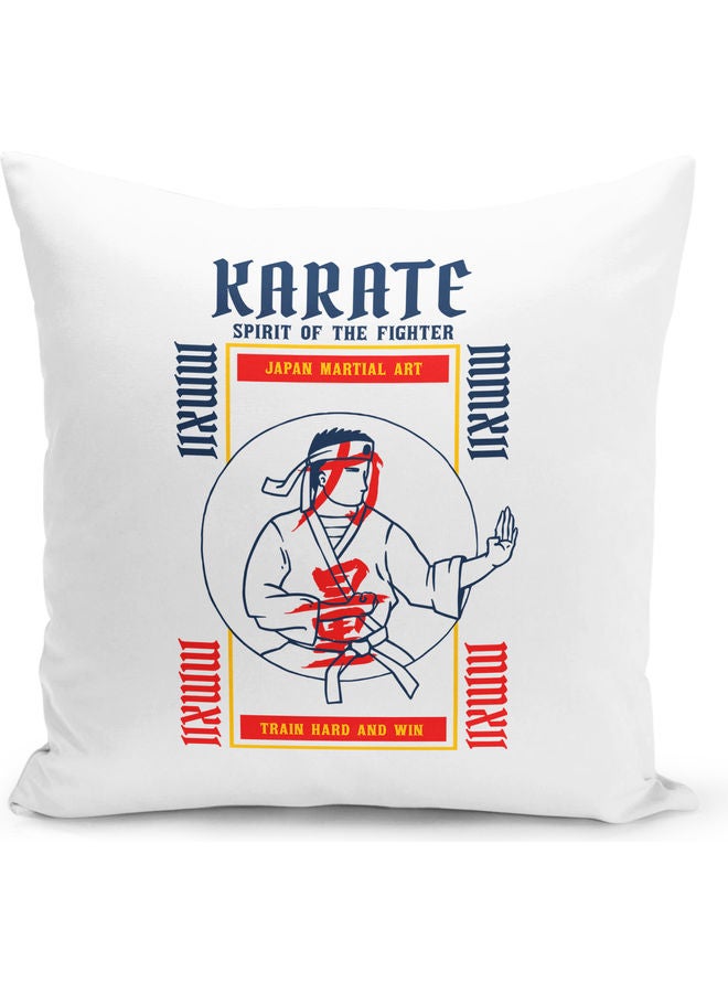 Karate Design Decorative Throw Pillow Multicolour 40x40cm - Image 1
