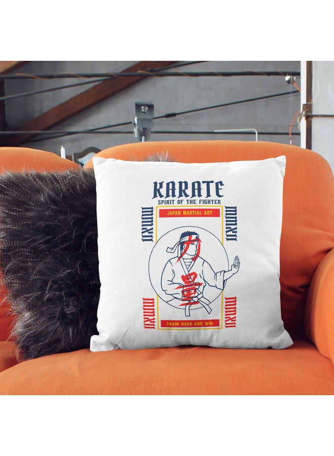 Karate Design Decorative Throw Pillow Multicolour 40x40cm - Image 2