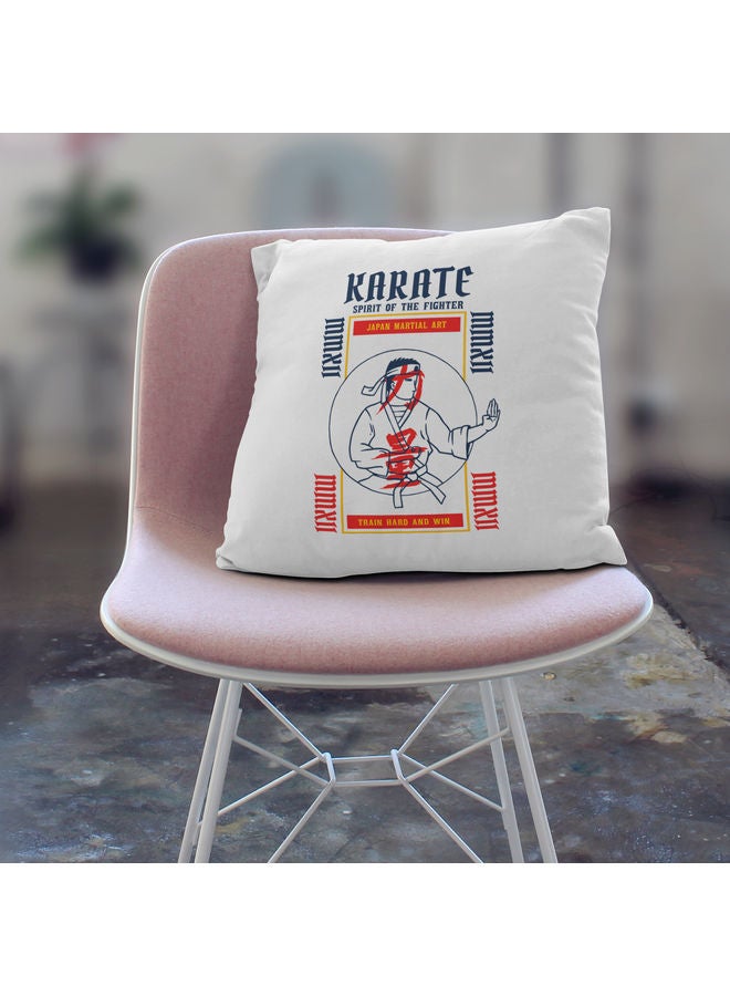 Karate Design Decorative Throw Pillow Multicolour 40x40cm - Image 3