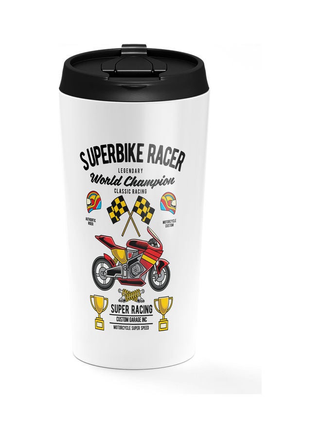 Double-Wall Stainless Steel Printed Tumbler with Lid Multicolour - Image 1