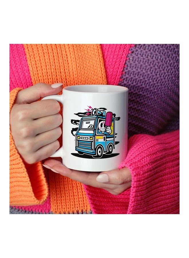 Ice-Cream Truck Printed Coffee Mug Multicolour - Image 2