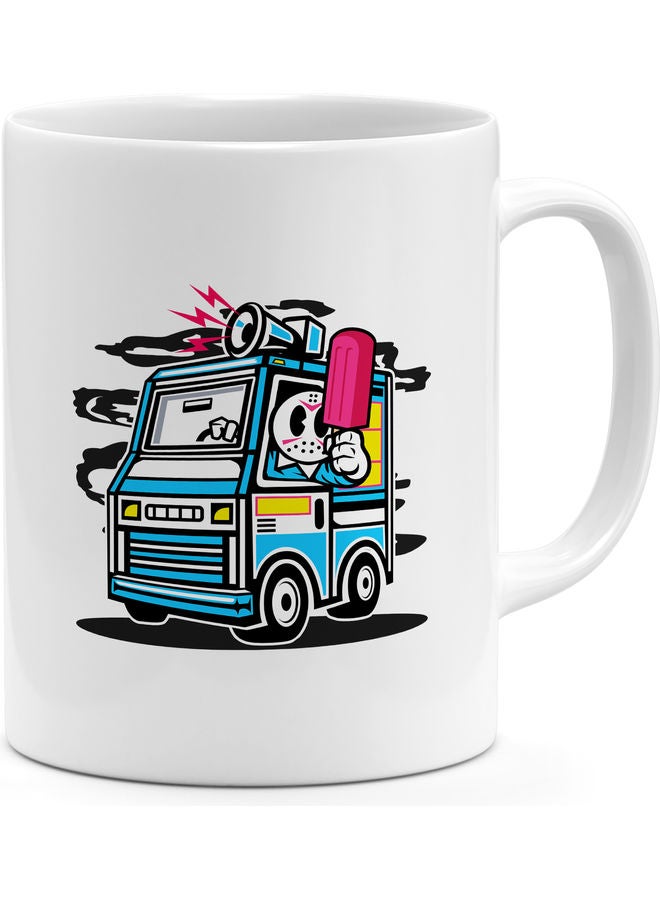 Ice-Cream Truck Printed Coffee Mug Multicolour - Image 1