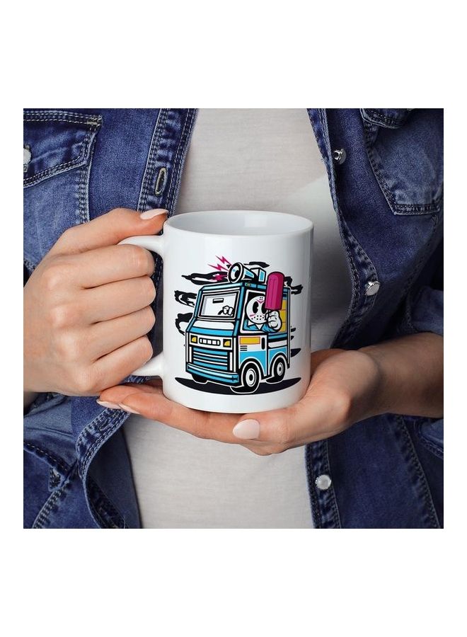 Ice-Cream Truck Printed Coffee Mug Multicolour - Image 3