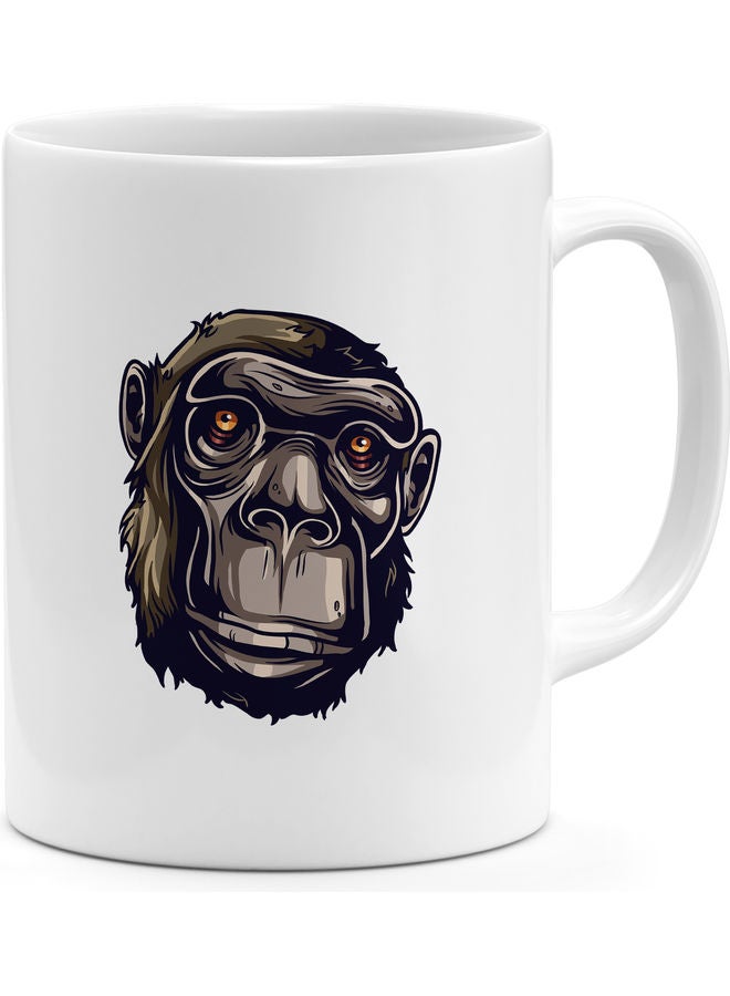Sad Ape Design Coffee Mug Multicolour - Image 1
