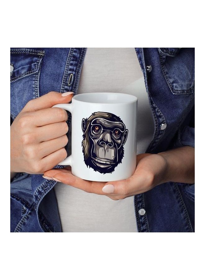 Sad Ape Design Coffee Mug Multicolour - Image 3