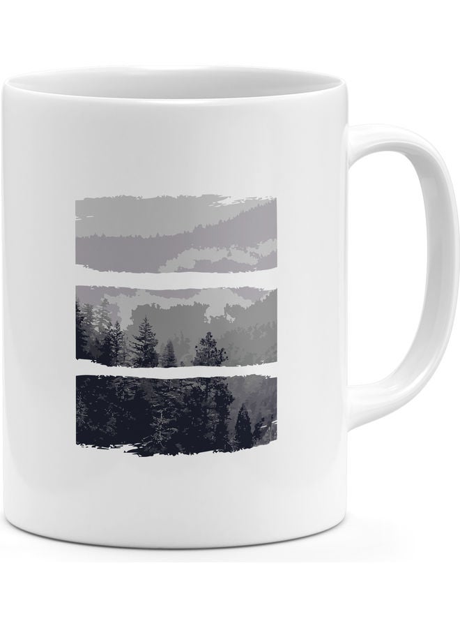 Mountain And Pines Coffee Mug Multicolour - Image 1