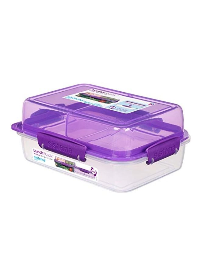 sistema Lunch Box Stack Purple/White 9x10inch