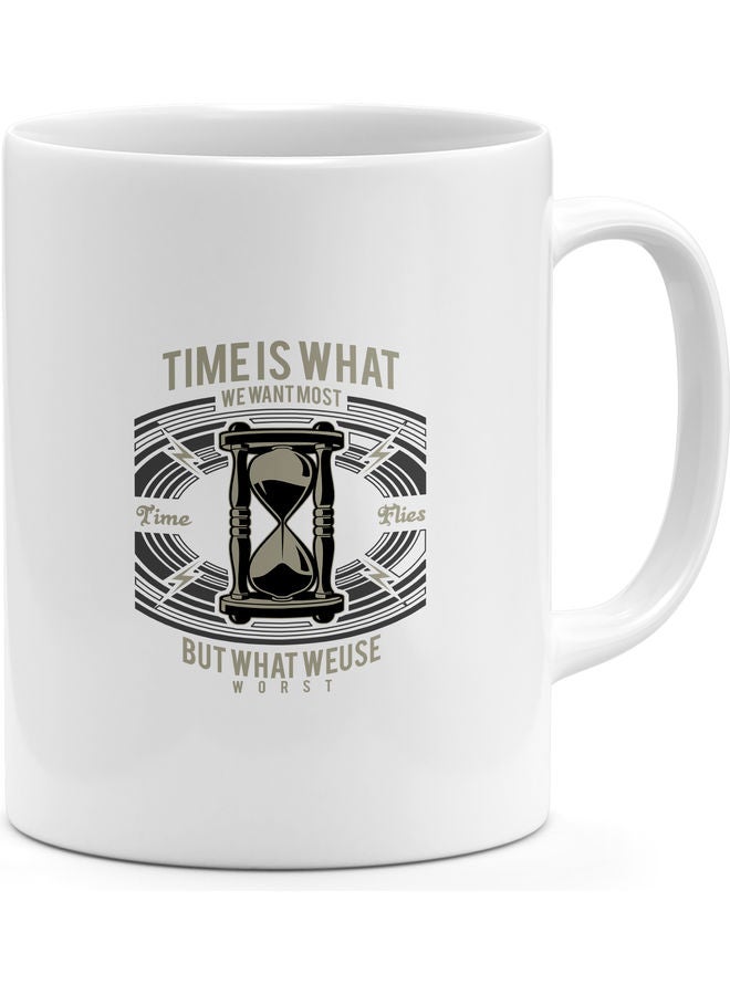 Time Quote Coffee Mug White - Image 1