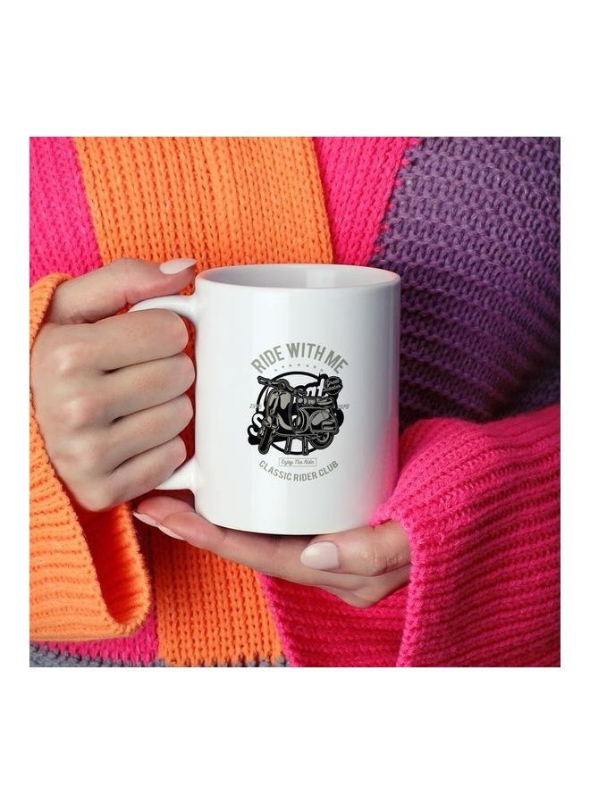 Classic Rider Club Design Coffee Mug White - Image 2