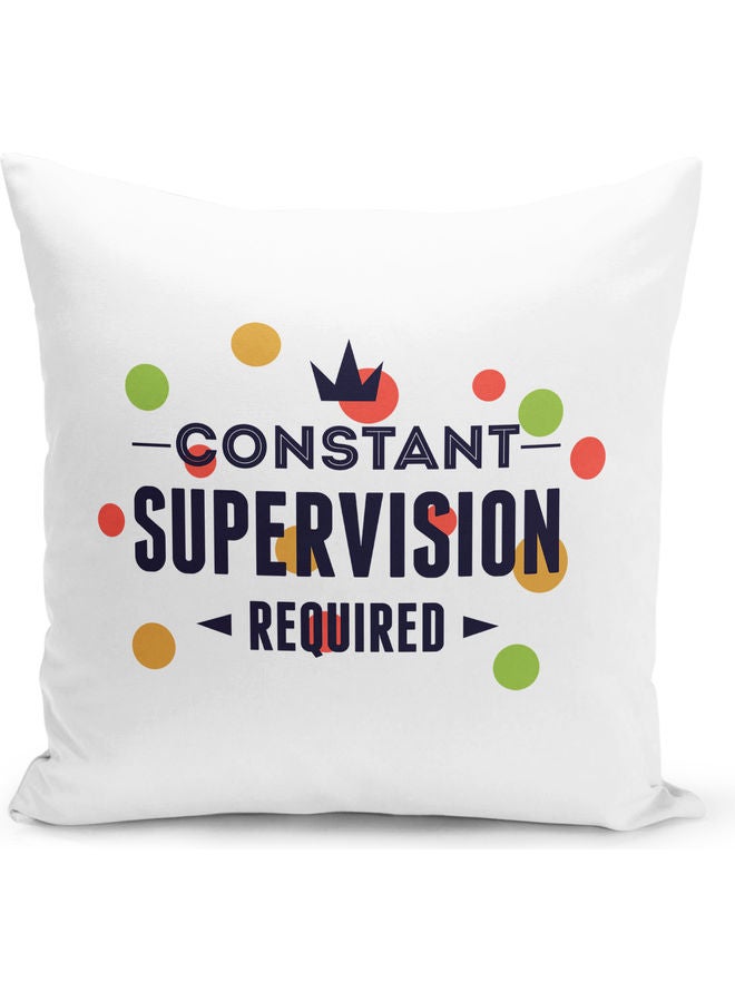 Constant Supervision Design Decorative Pillow Multicolour - Image 1