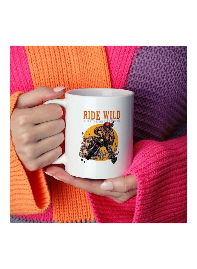 Ride Wild Quote Coffee Mug Multicolour - Image 2