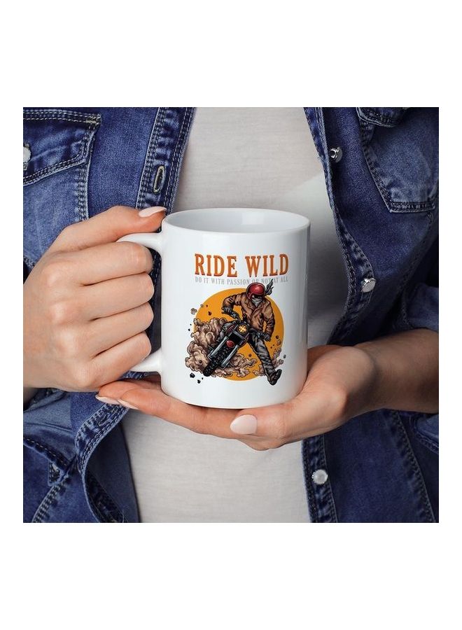 Ride Wild Quote Coffee Mug Multicolour - Image 3