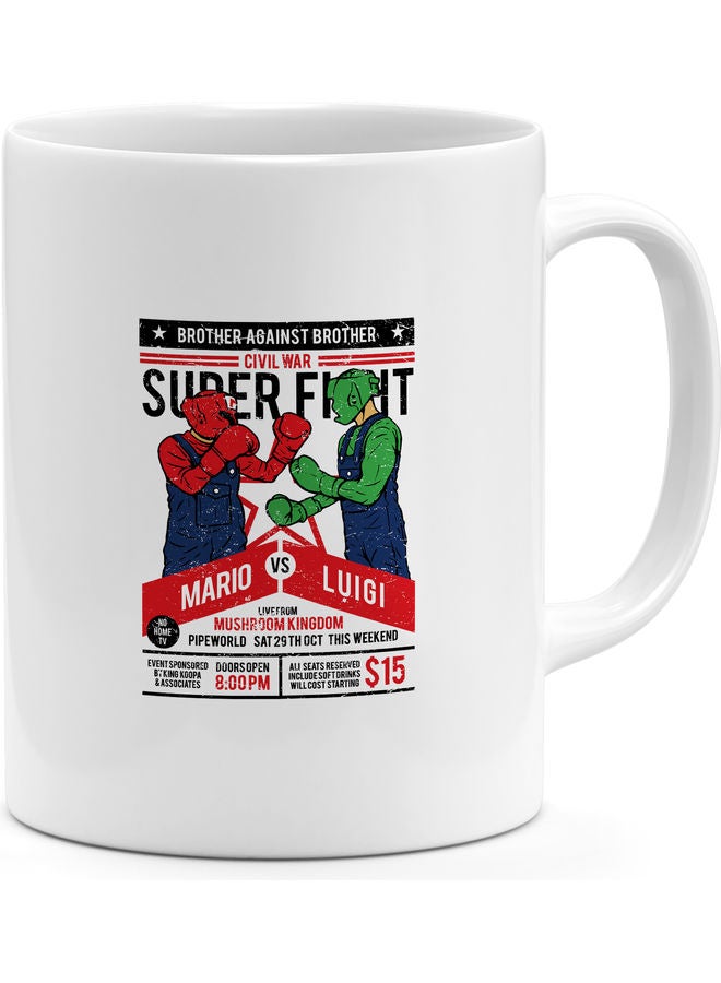 Mario Luigi Funny Design Coffee Mug Multicolour - Image 1