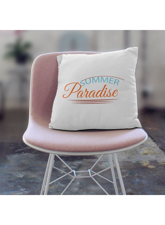 وسادة زينة بطبعة عبارة "Summer Paradise" متعدد الألوان - Image 3
