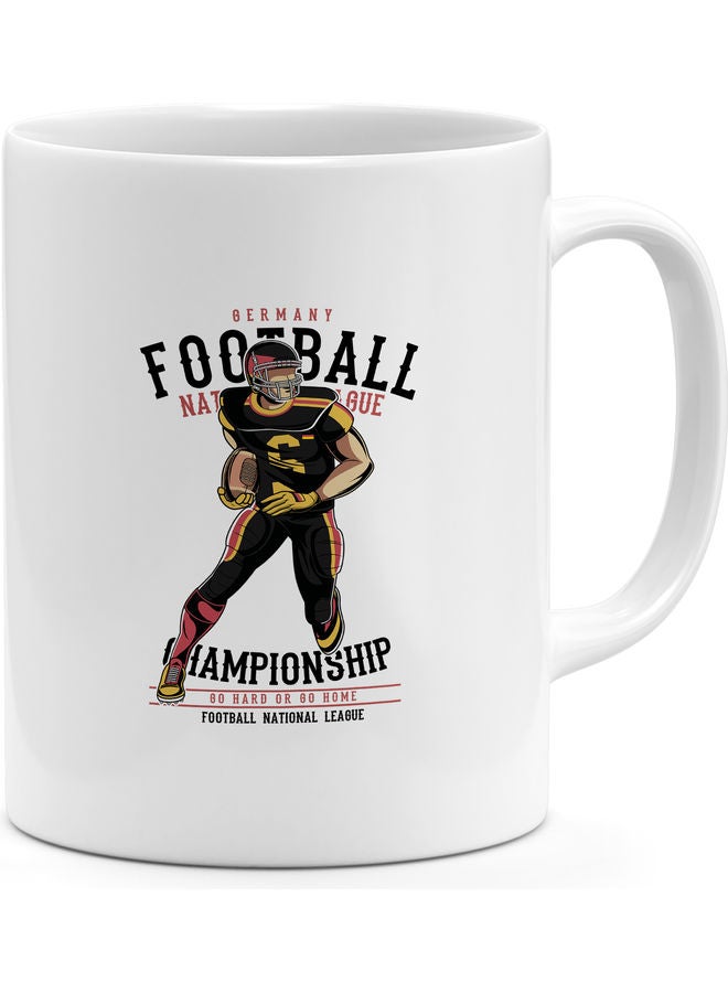 American Football Printed Coffee Mug White - Image 1