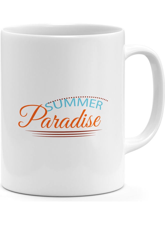 مج قهوة بطبعة "Summer Paradise" أبيض - Image 1