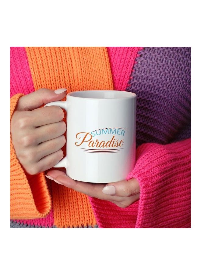 مج قهوة بطبعة "Summer Paradise" أبيض - Image 2