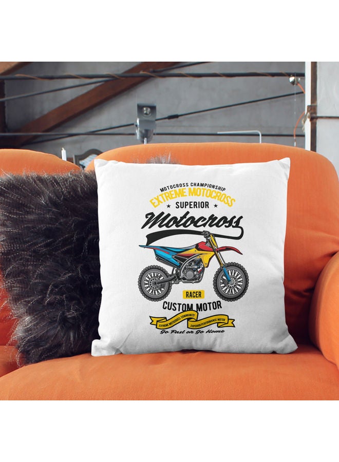 Extreme Motocross Themed Decorative Throw Pillow Multicolour - Image 2