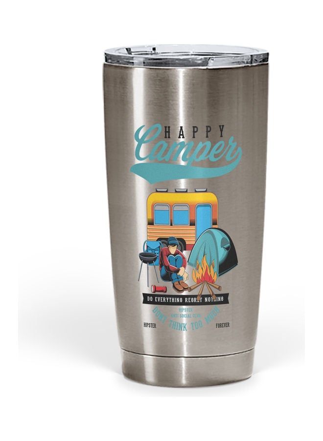 Camping Design Stainless Steel Tumbler With Lid Multicolour - Image 1