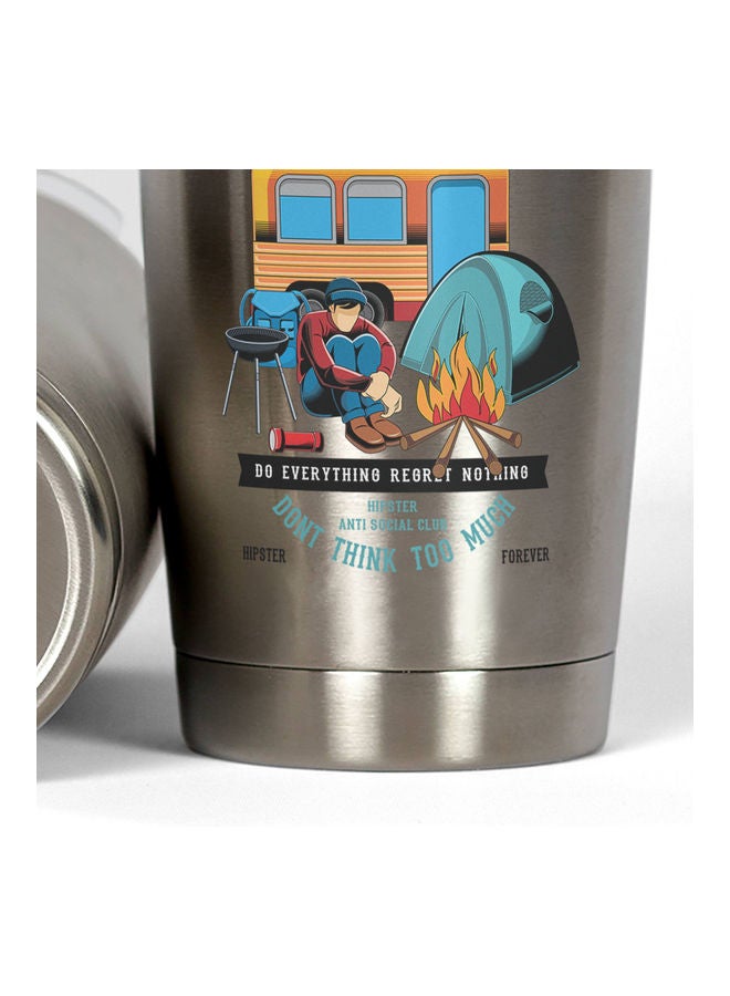 Camping Design Stainless Steel Tumbler With Lid Multicolour - Image 3