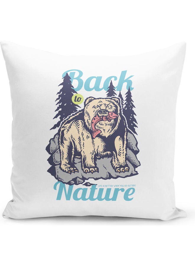 وسادة زينة بعبارة "Back to Nature" متعدد الألوان - Image 1