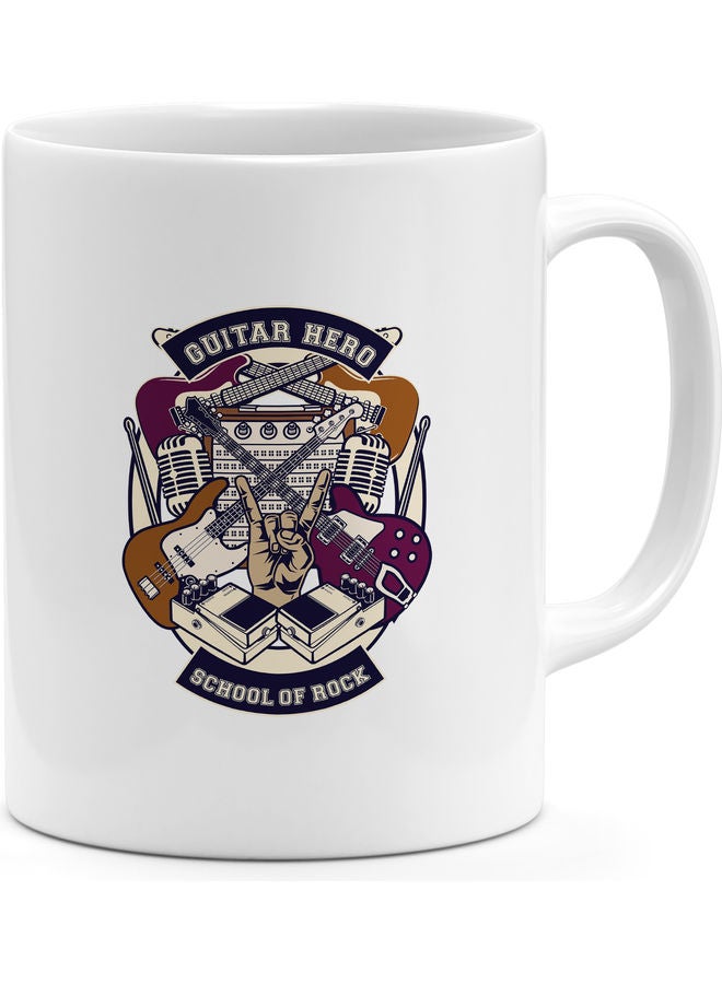 Guitarist Gift Printed Coffee Mug White - Image 1