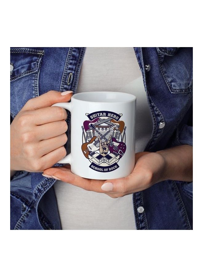 Guitarist Gift Printed Coffee Mug White - Image 3