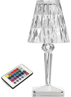 USB Acrylic Diamond Table Lamp Remote Control Multicolour