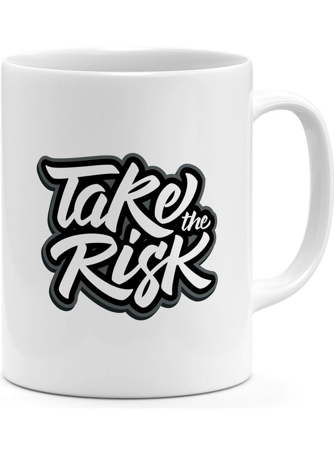 Take The Risk Coffee Mug White/Black - Image 1