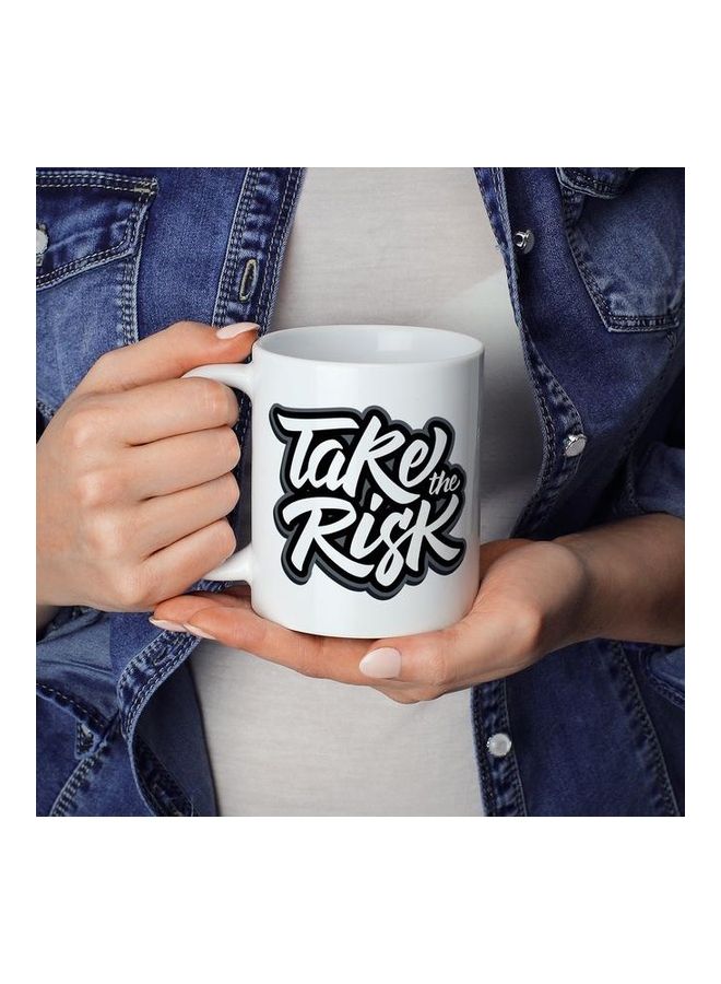 Take The Risk Coffee Mug White/Black - Image 3