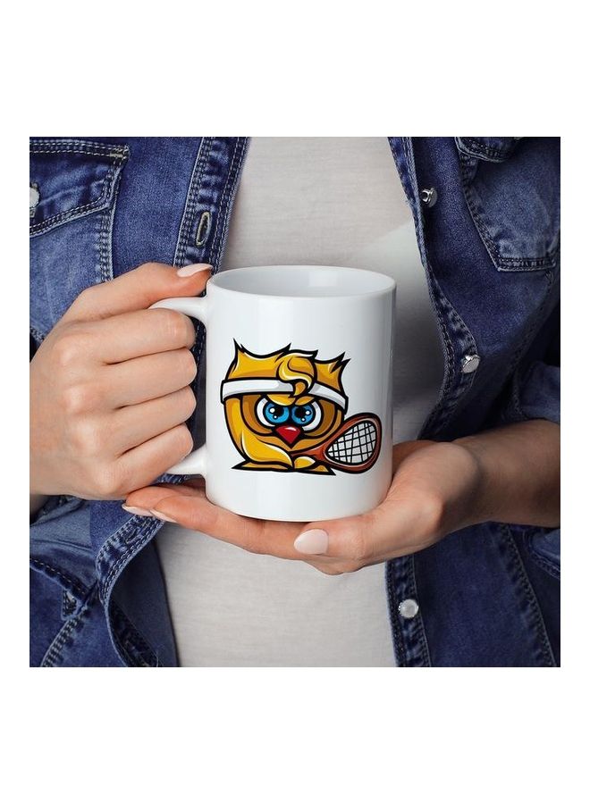 مج قهوة بطبعة لطيفة من كرتون Angry Bird أبيض/أحمر/أصفر - Image 3