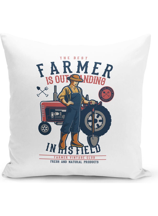 Farmer Gift Themed Decorative Throw Pillow Multicolour - Image 1