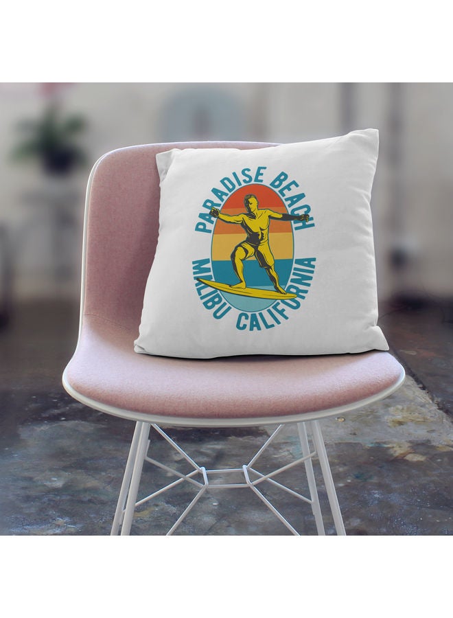 Paradise Beach Design Printed Decorative Pillow Multicolour - Image 3