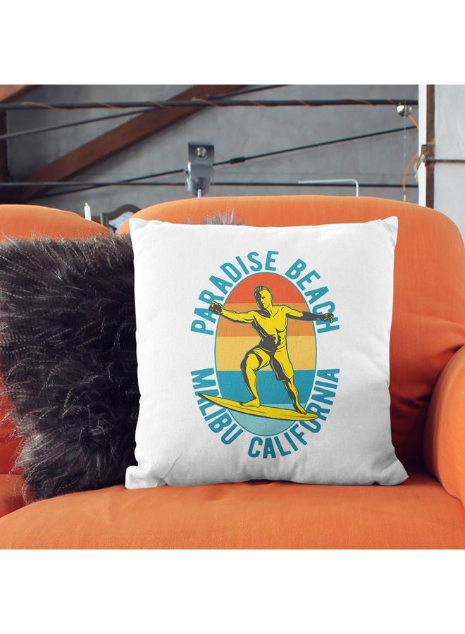 Paradise Beach Design Printed Decorative Pillow Multicolour - Image 2