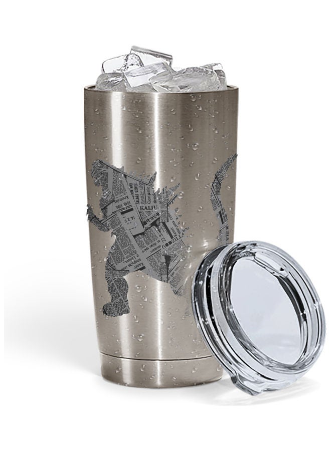 Generic - Godzilla News Stainless Steel Tumbler With Lid Multicolour - Image 1