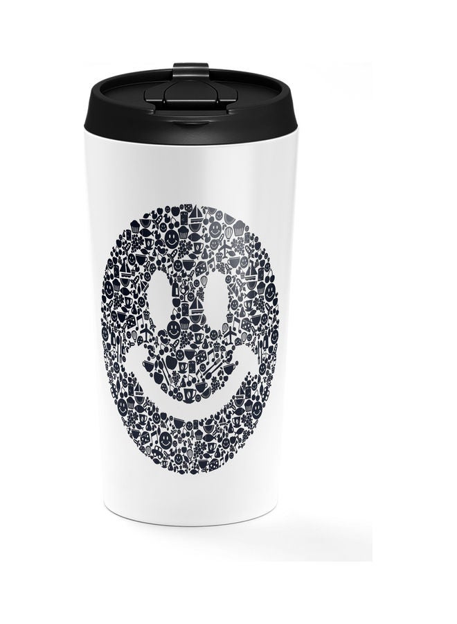 Smile Emoji Creative Stainless Steel Tumbler With Lid Multicolour - Image 1