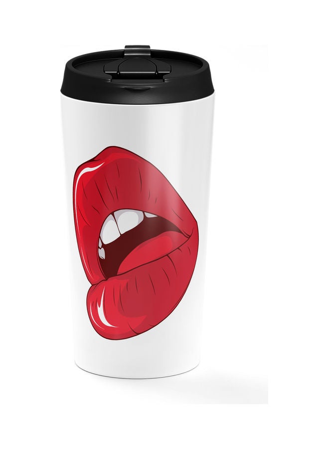 Red Lips Design Double Walled Tumbler Multicolour - Image 1