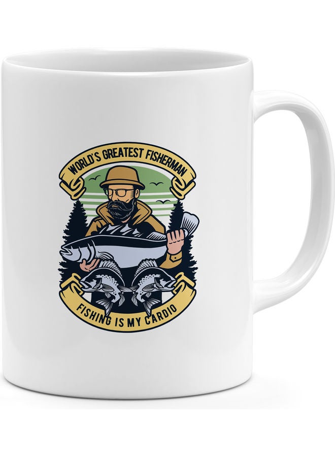 Worlds Greatest Fishman Printed Coffee Mug Multicolour - Image 1
