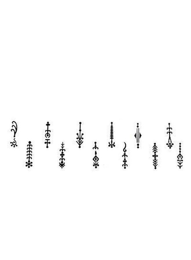 Comet Busters Beautiful Fancy  Bindis Black - Image 1