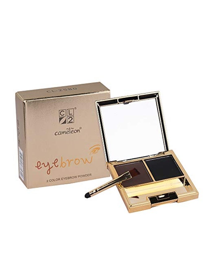 Cameleon Duo Colour  Eyebrow Kit Black/Brown - Image 2