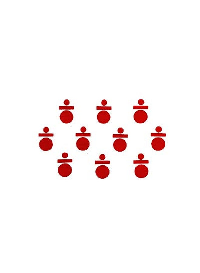 Comet Busters 10-Piece Traditional Bindis Set Red