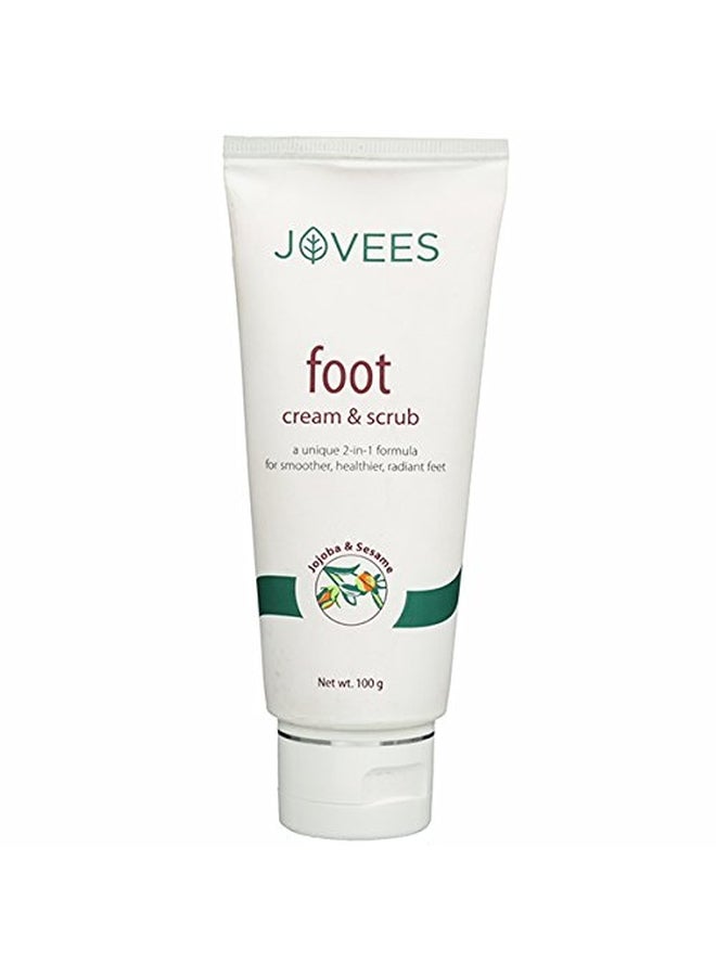 Jovees 2-In-1 Foot Cream And Scrub White