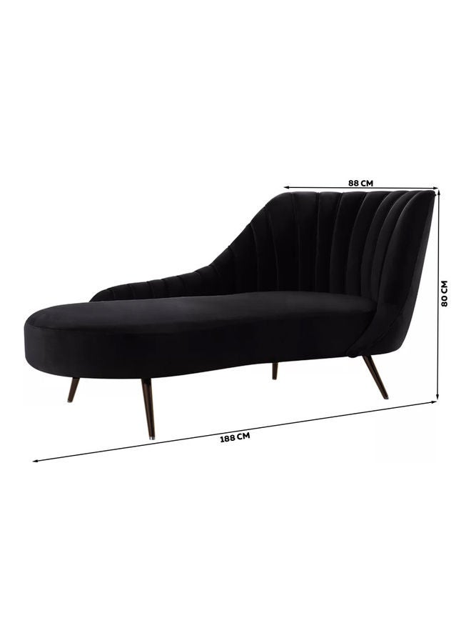ASGHAR FURNITURE - Acker Chaise Lounge Black 188x80x88cm - Image 1