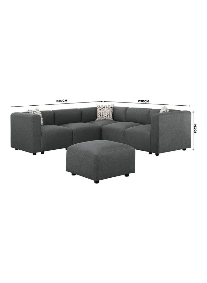 Aiden Modular Sectional Sofa Dark Grey