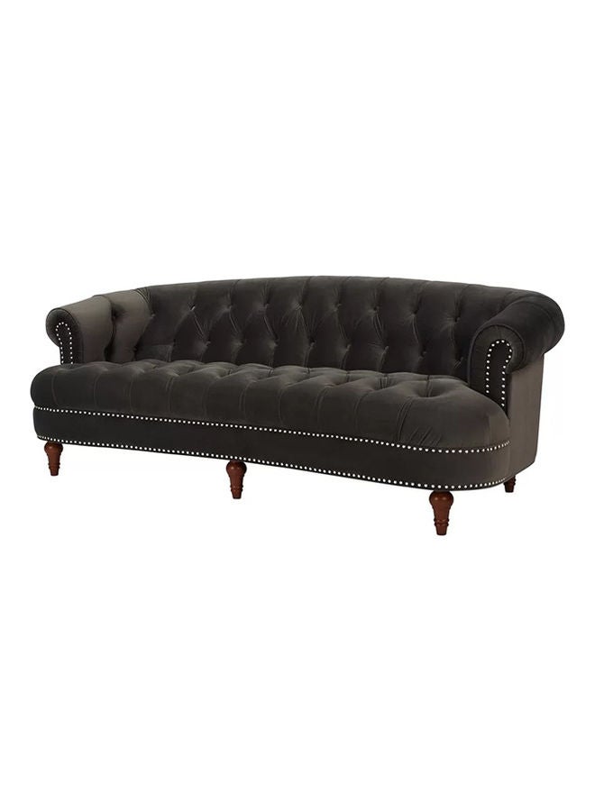 Dino Rolled Arm Sofa Grey 214x100x80cm
