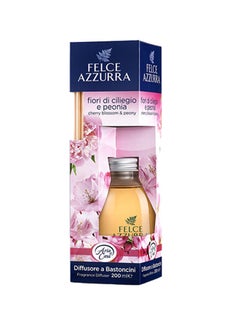 Cherry And Peony Fragrance Diffuser With Sticks Ocean Blue 200ml