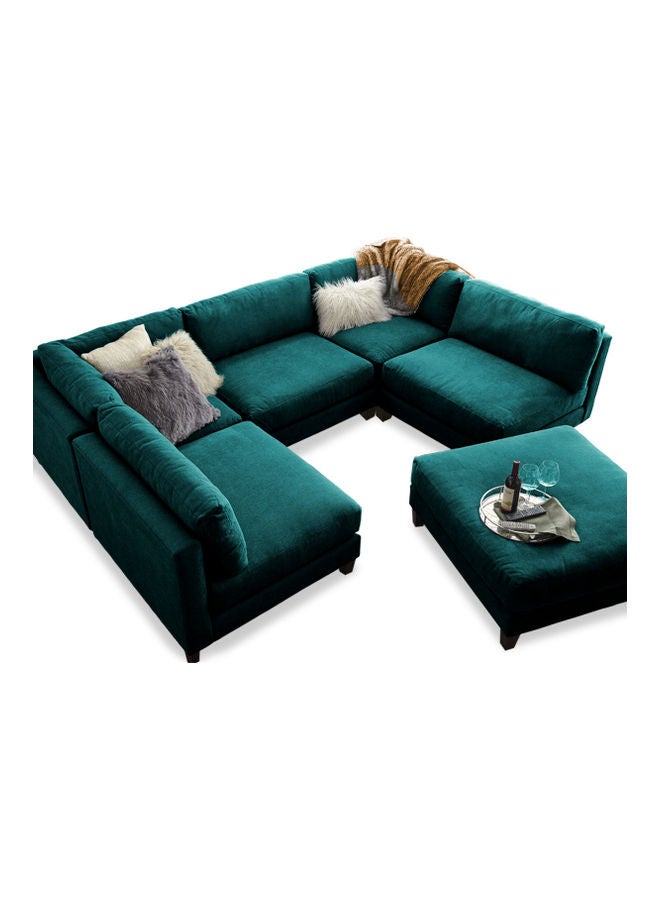 ASGHAR FURNITURE - Delsea Modular Sofa Green 270x180x95cm - Image 1